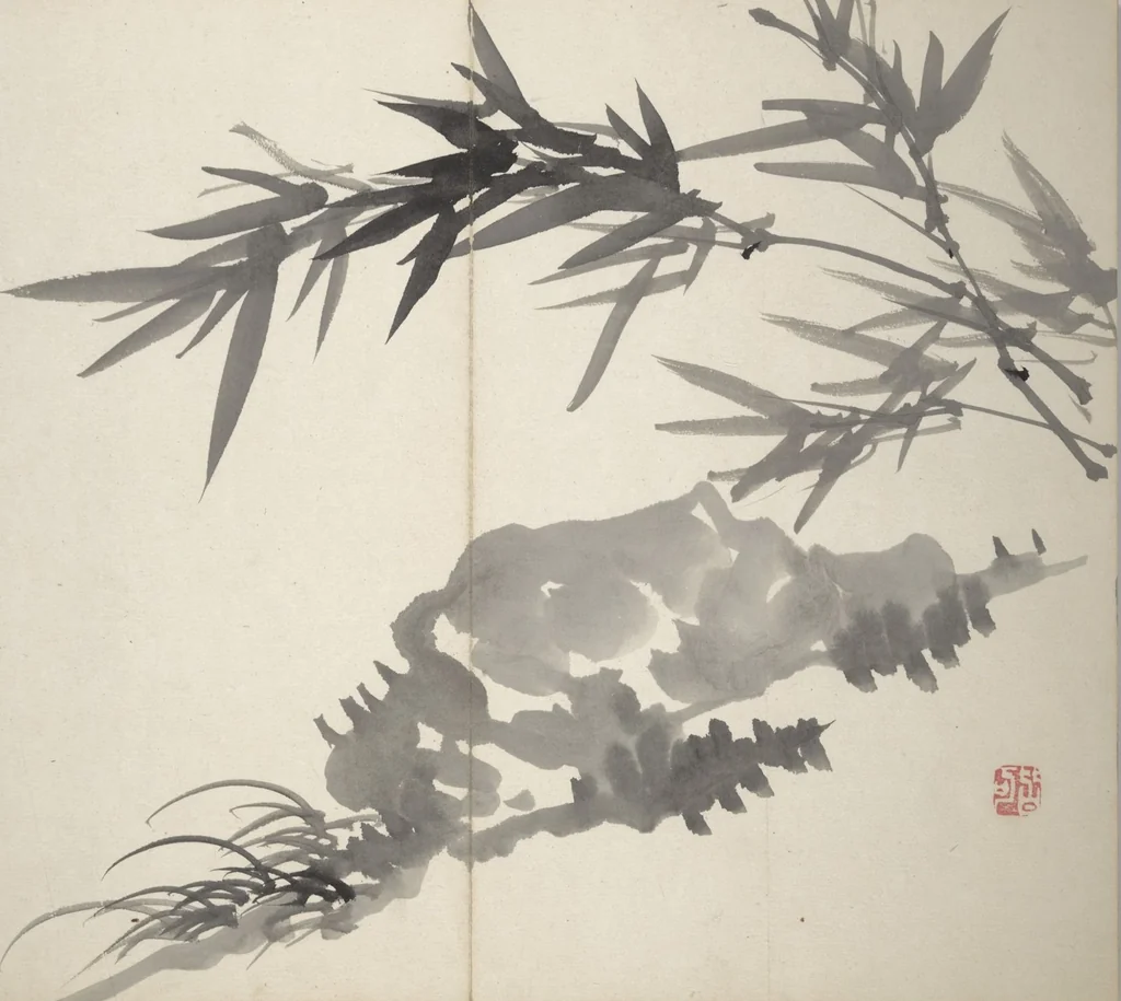 An illustration from Chinzan Picture Album (Chinzan-ō gafu 椿山翁畫譜), 1851, leaf 13
