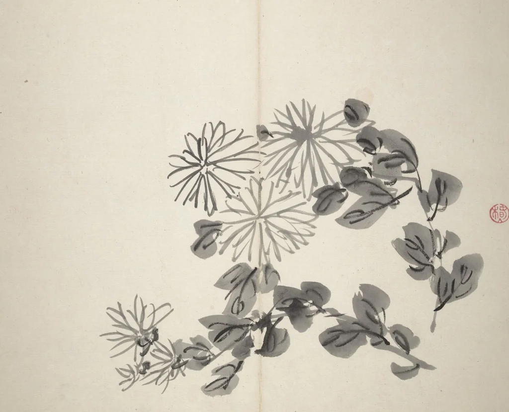 An illustration from Chinzan Picture Album (Chinzan-ō gafu 椿山翁畫譜), 1851, leaf 19