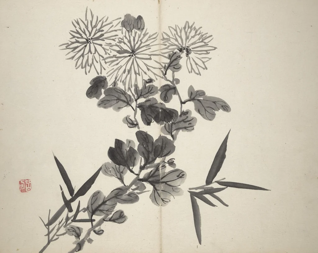 An illustration from Chinzan Picture Album (Chinzan-ō gafu 椿山翁畫譜), 1851, leaf 24