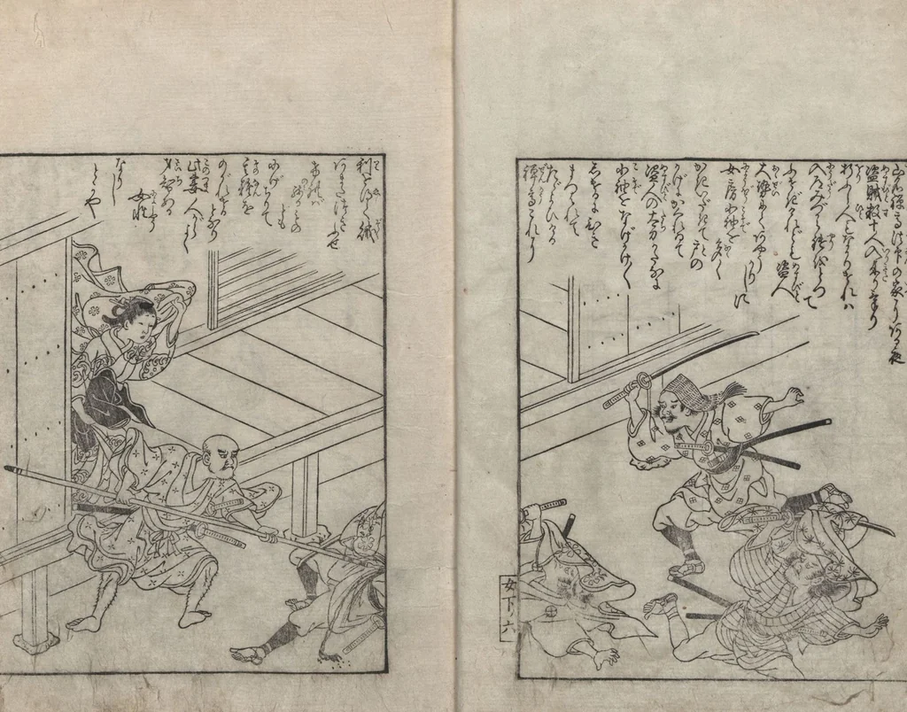 An illustration from Picture Book: Camellia (Ehon Himetsubaki 絵本女貞木) : [volume 3], 1745, leaf 8