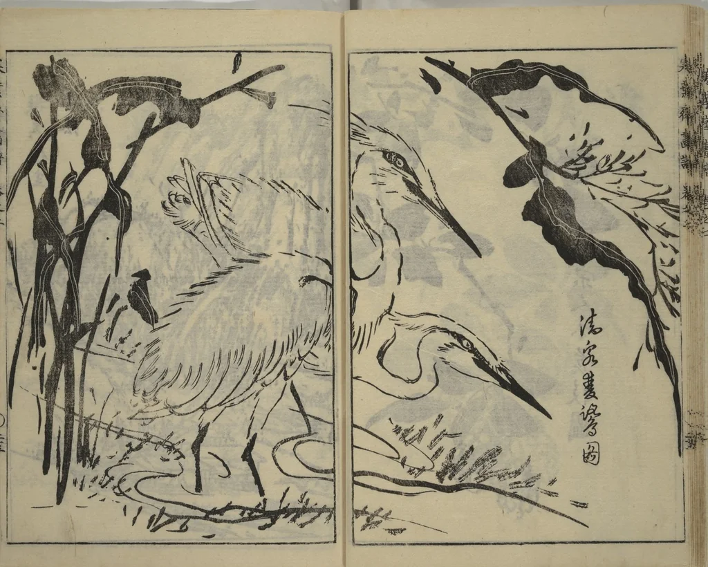 An illustration from Kan'yōsai Picture Album (Kan'yōsai gafu 寒葉斎画譜) : [volume 2], 1762, leaf 24