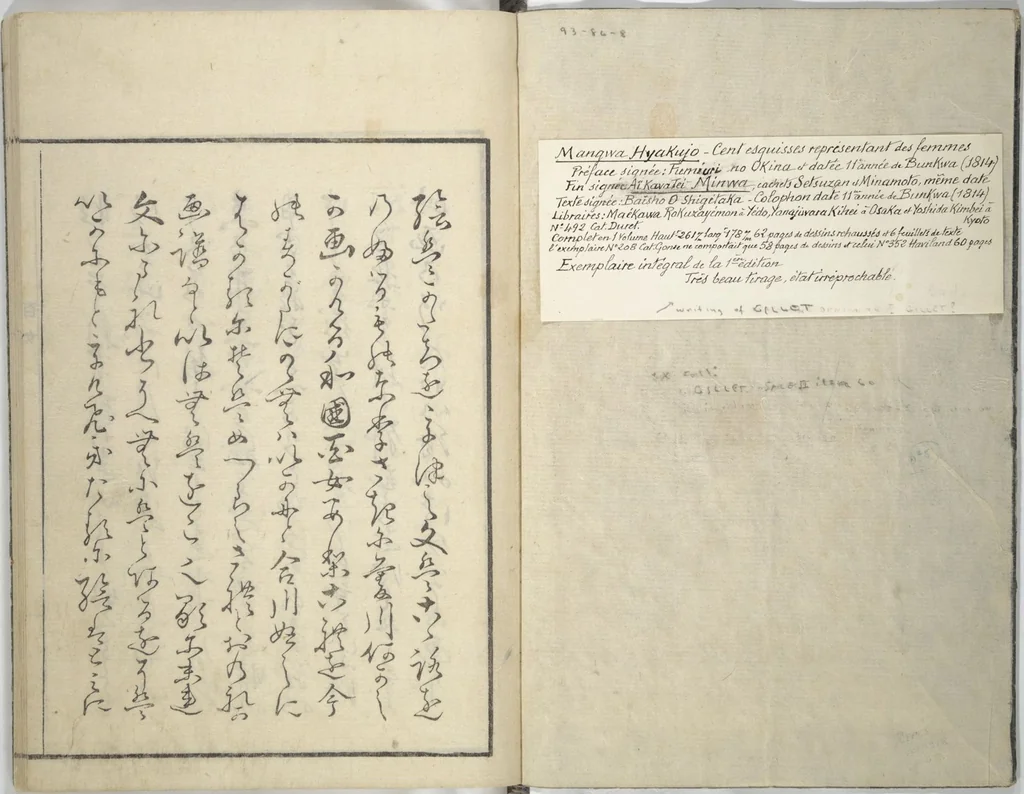 An illustration from Sketchbook of One Hundred Women (Manga hyakujo), 1814, leaf 3