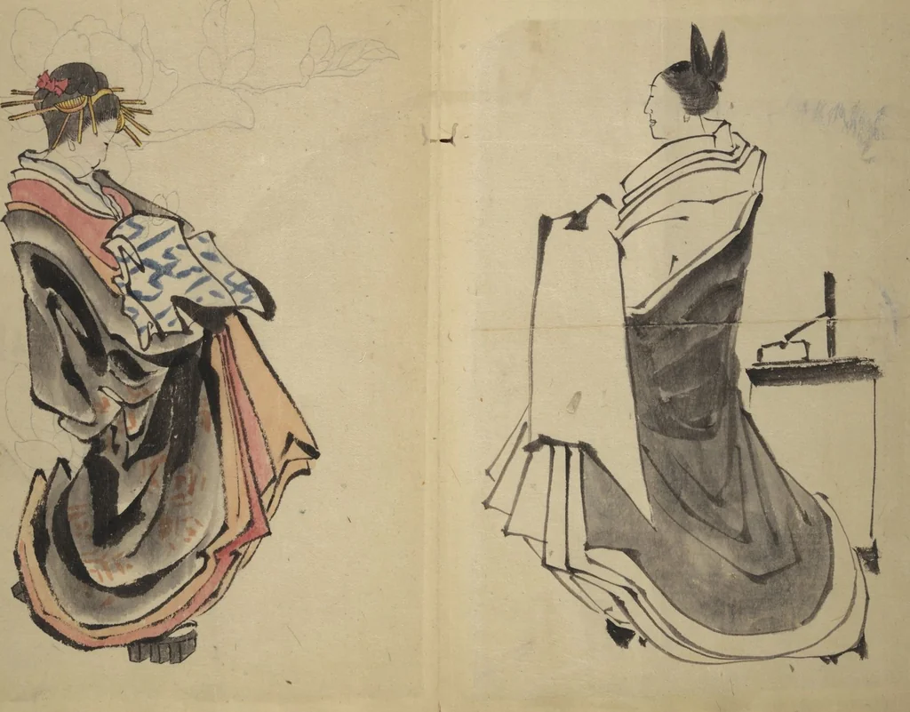An illustration from A Picture Book of Practice Sketches (Keiko ehon), 1810, leaf 12