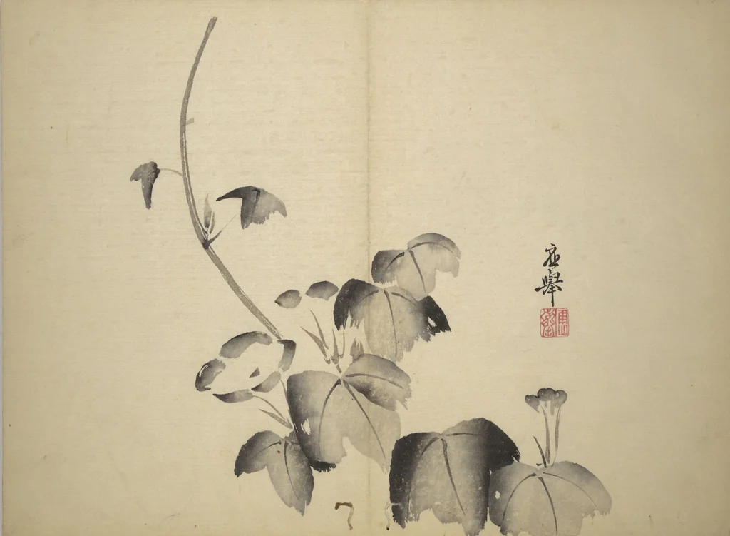 An illustration from Ōkyō Picture Album (Ōkyo gafu), 1833, leaf 17