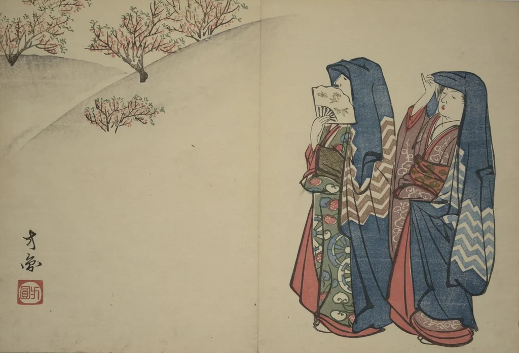 An illustration from Album of the Phoenix Bird (Ranpō jō), 1806, leaf 6