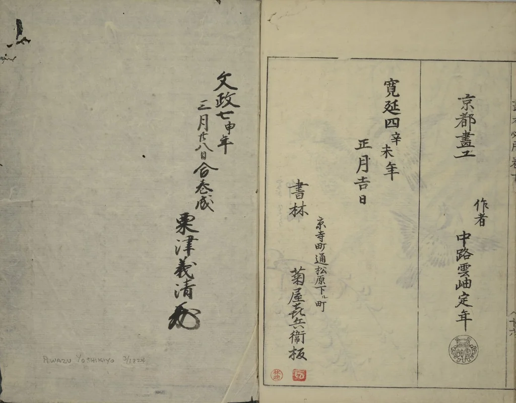 An illustration from A Picture Book on the Study of Paintings (Ehon hitsuryō), 1751, leaf 52