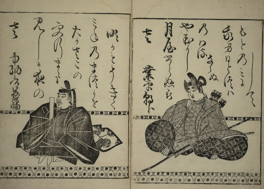 An illustration from Waka Poems of the Thirty-six Immortals of Poetry (Waka sanjūrokkasen), 1610, leaf 6