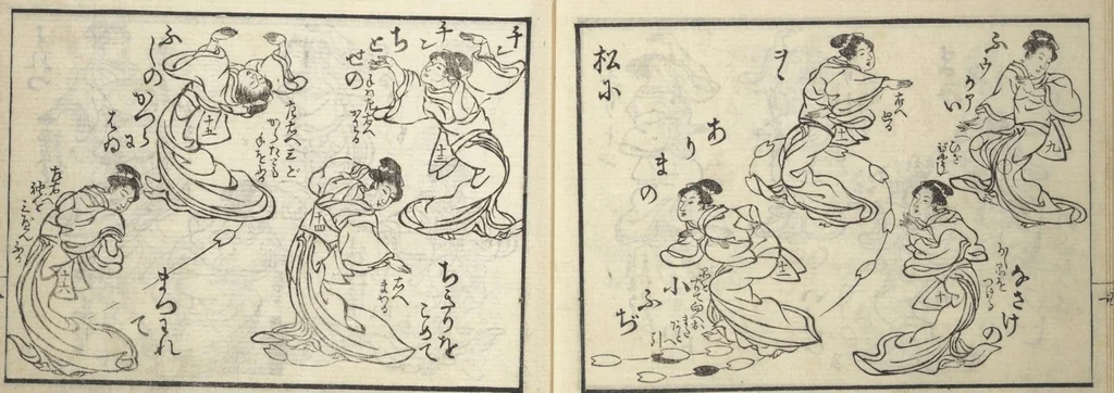 An illustration from Teach Yourself How to Dance (Odori hitori keiko), 1814, leaf 10
