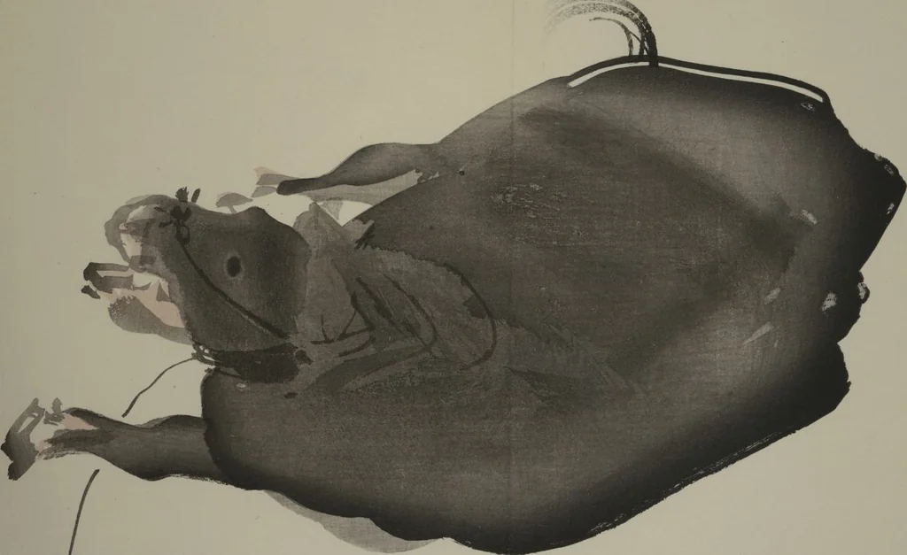 An illustration from Seihō Album of the Twelve Signs of the Zodiac (Seihō jūnishi jō), 1905, leaf 4