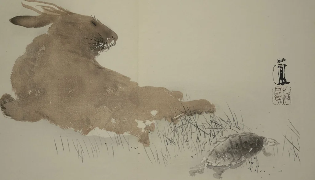 An illustration from Seihō Album of the Twelve Signs of the Zodiac (Seihō jūnishi jō), 1905, leaf 6