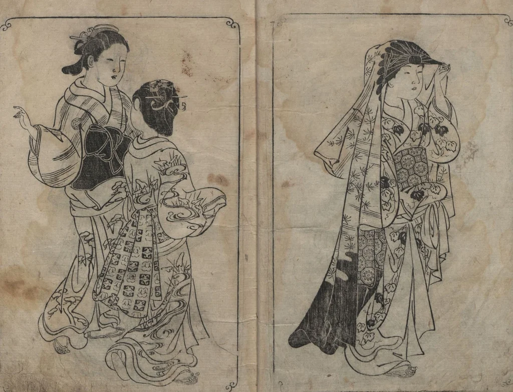 An illustration from Picture Book: Mount Asaka (Ehon Asakayama 絵本浅香山), 1739, leaf 3