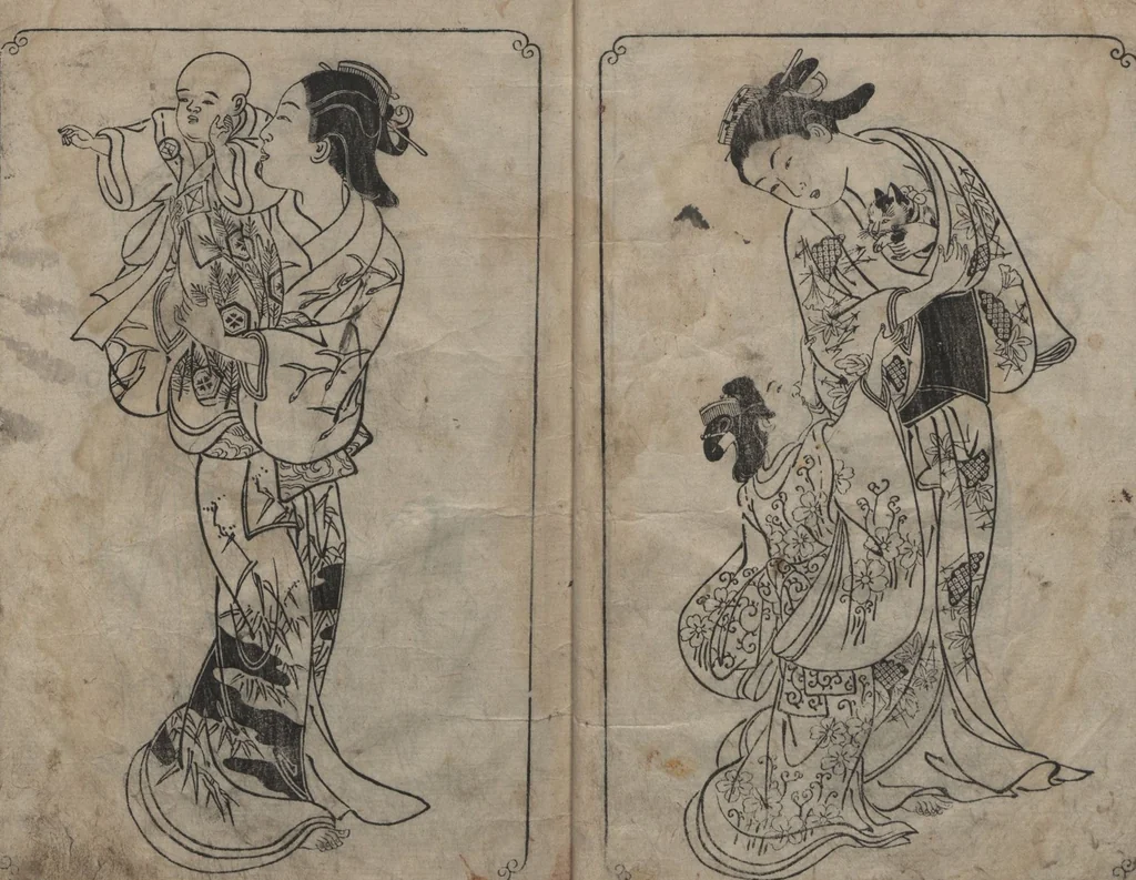 An illustration from Picture Book: Mount Asaka (Ehon Asakayama 絵本浅香山), 1739, leaf 6