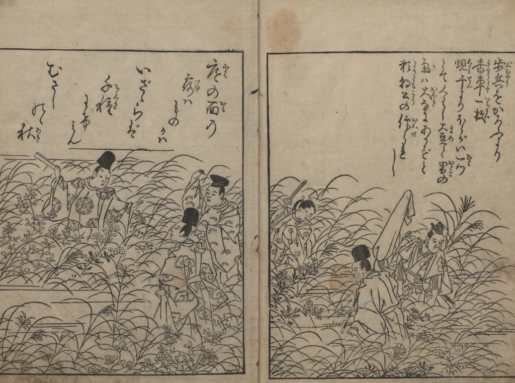 An illustration from Picture Book: Thousand-Year Mountain? (Ehon Chitoseyama? 絵本千年山?) : [final volume], 1740, leaf 4