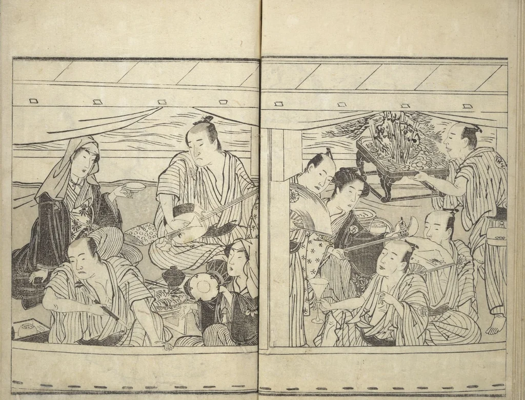 An illustration from Actors [Out of Costume] Like Mount Fuji [Without Snow] in Summer (Yakusha natsu no Fuji), by Ichiba Tsūshō, 1830, leaf 20