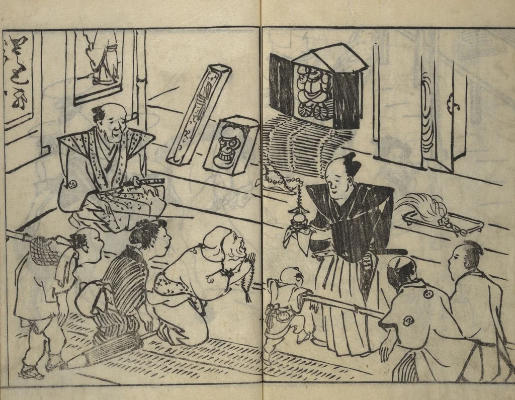 An illustration from People of Yamato (Japan) Picture Album (Yamato jinbutsu gafu), Second Series, 1804, leaf 12