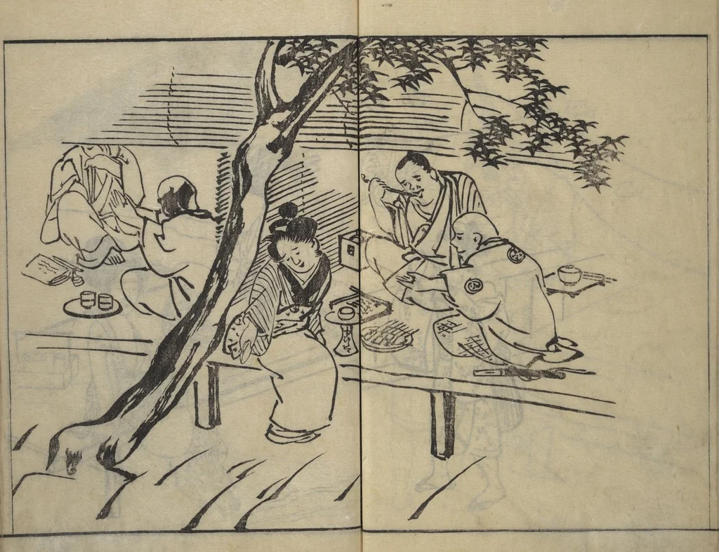 An illustration from People of Yamato (Japan) Picture Album (Yamato jinbutsu gafu), Second Series, 1804, leaf 32