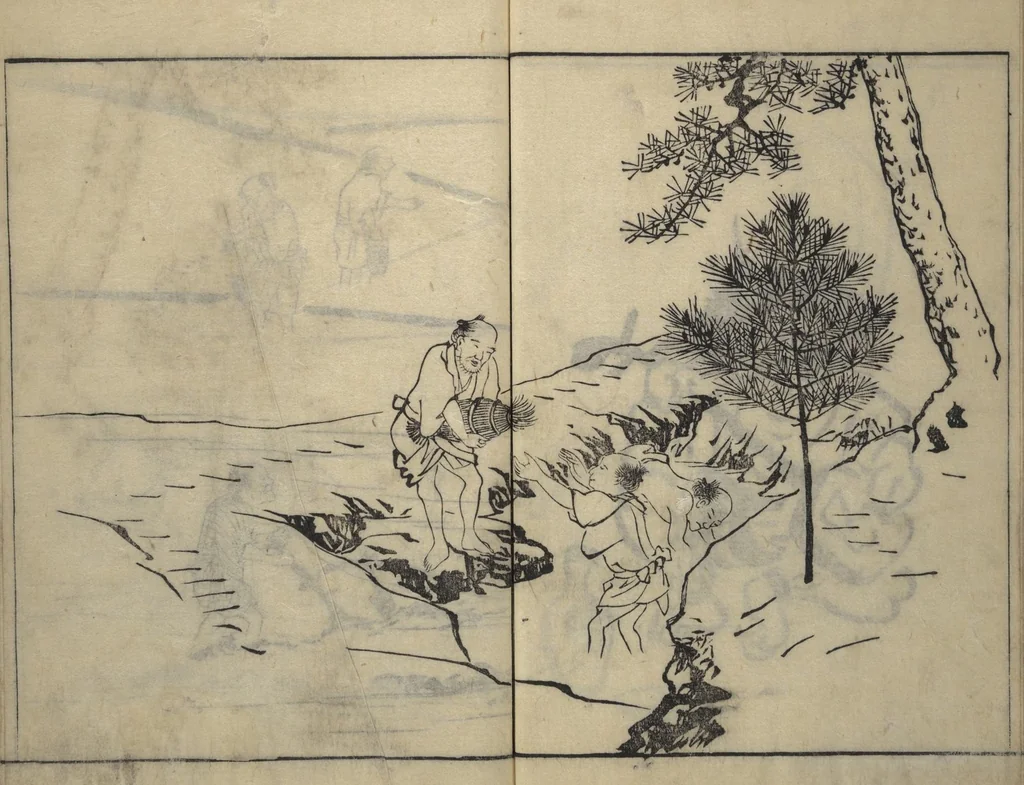 An illustration from People of Yamato (Japan) Picture Album (Yamato jinbutsu gafu), Second Series, 1804, leaf 38