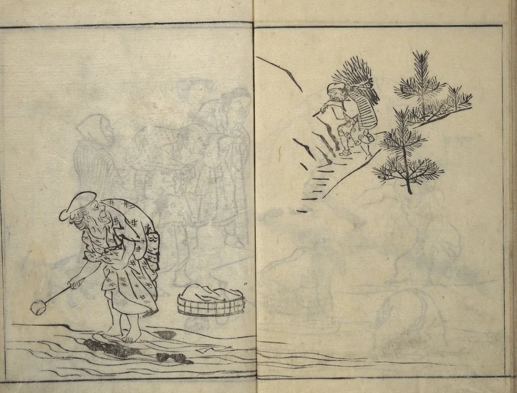 An illustration from People of Yamato (Japan) Picture Album (Yamato jinbutsu gafu), Second Series, 1804, leaf 52