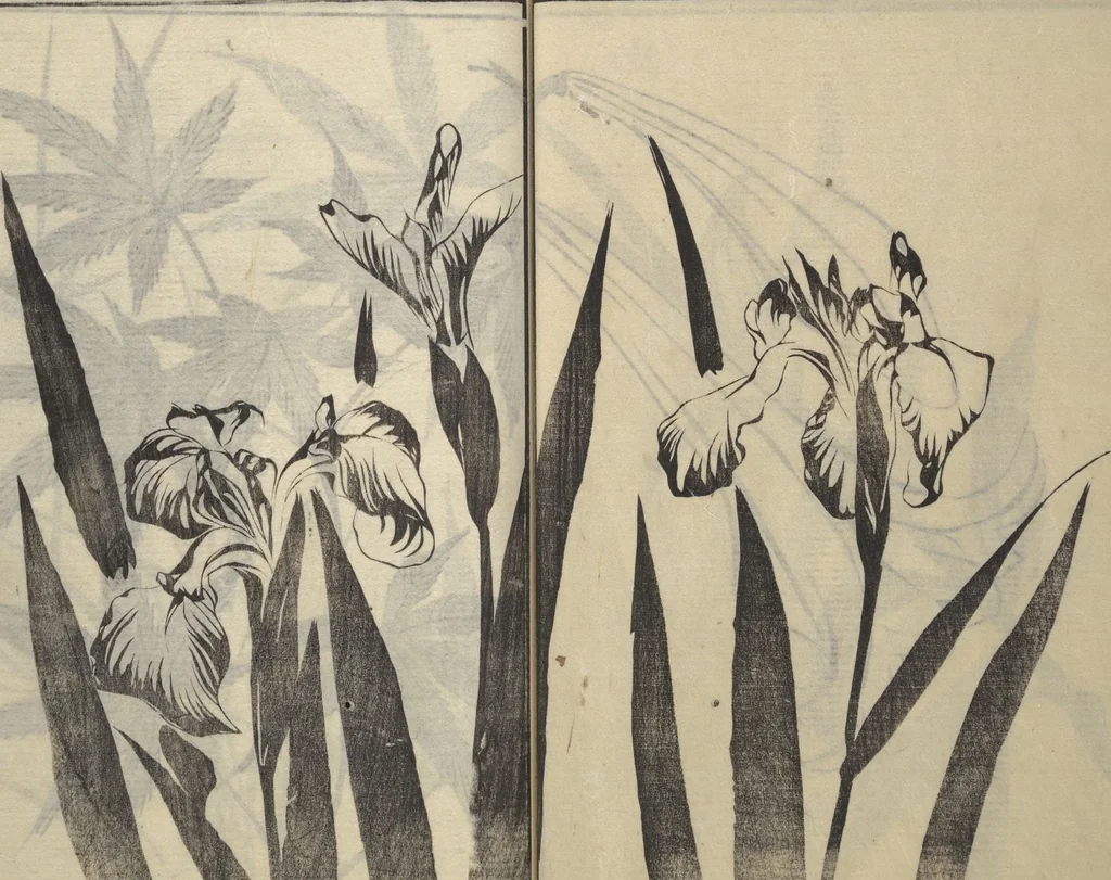 An illustration from Soken Picture Album: The Plant Section (Soken gafu: Sōka no bu), 1806, leaf 28