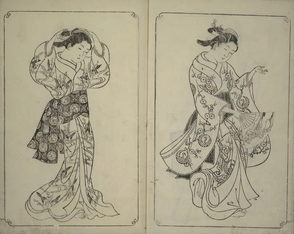 An illustration from Picture Book of Mount Asaka (Ehon asakayama), 1739, leaf 12