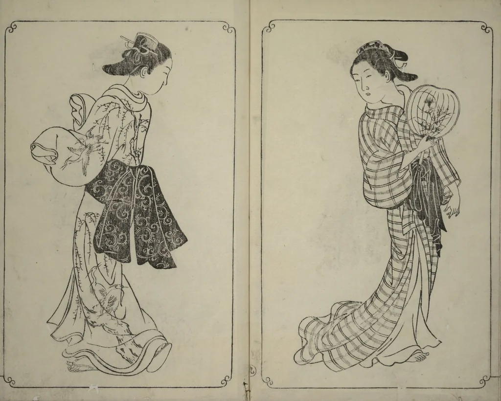 An illustration from Picture Book of Mount Asaka (Ehon asakayama), 1739, leaf 13