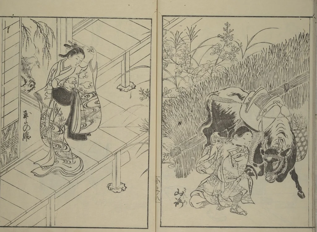 An illustration from Picture Book of Komatsubara (Ehon komatsubara), 1761, leaf 10