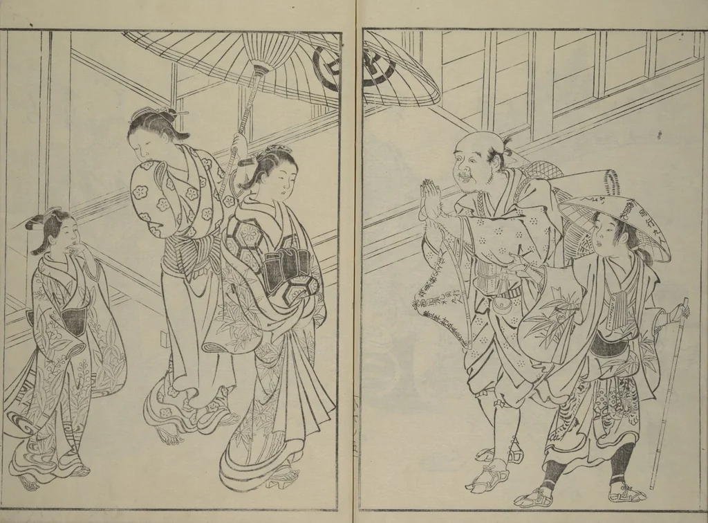 An illustration from Picture Book of Komatsubara (Ehon komatsubara), 1761, leaf 17