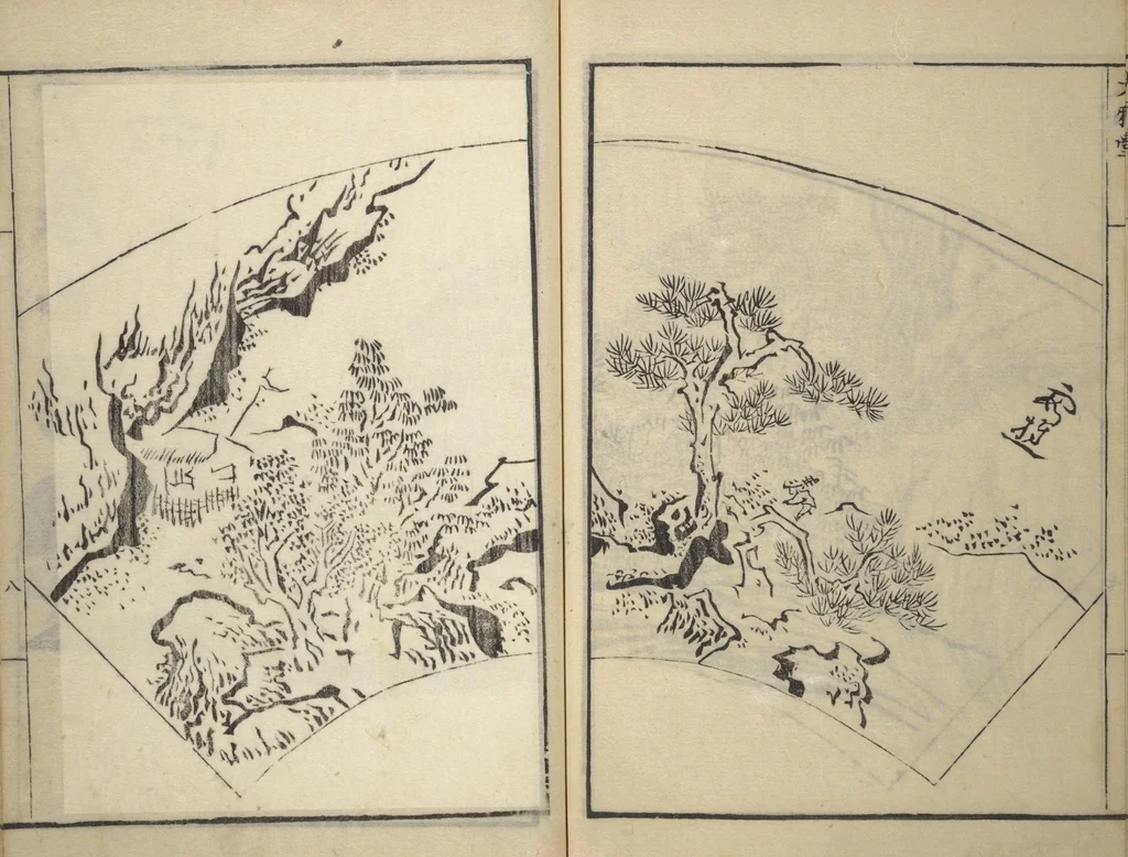 An illustration from Picture Album of Landscapes by Yi Fujiu and Ike no Taiga (I Fukyū Ike no Taiga sansui gafu), 1803, leaf 26