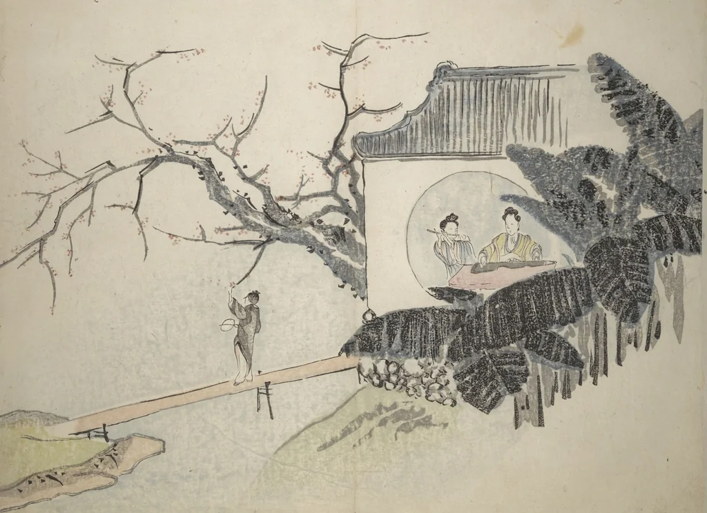 An illustration from Taigadō (Taiga Hall at Sōrinji Temple) Picture Album (Taigadō gafu), 1803, leaf 24