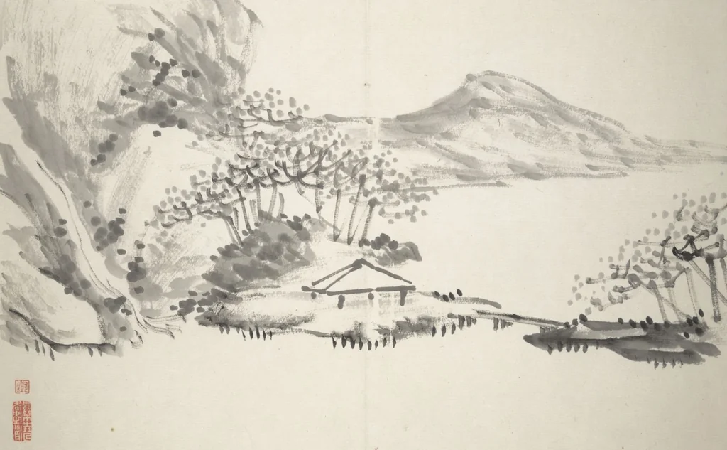 An illustration from Untitled Picture Album of Fifteen Ink Paintings, 1850, leaf 12