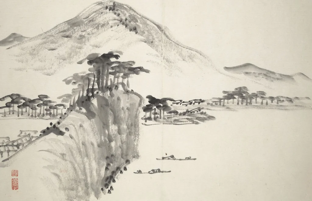 An illustration from Untitled Picture Album of Fifteen Ink Paintings, 1850, leaf 16