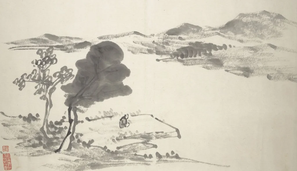 An illustration from Untitled Picture Album of Fifteen Ink Paintings, 1850, leaf 3