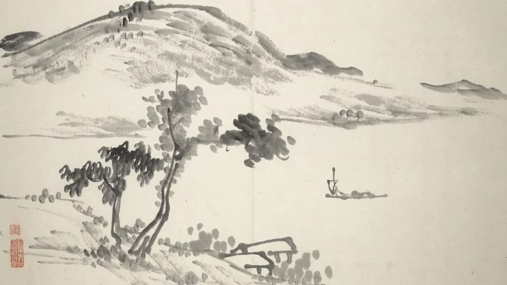 An illustration from Untitled Picture Album of Fifteen Ink Paintings, 1850, leaf 7