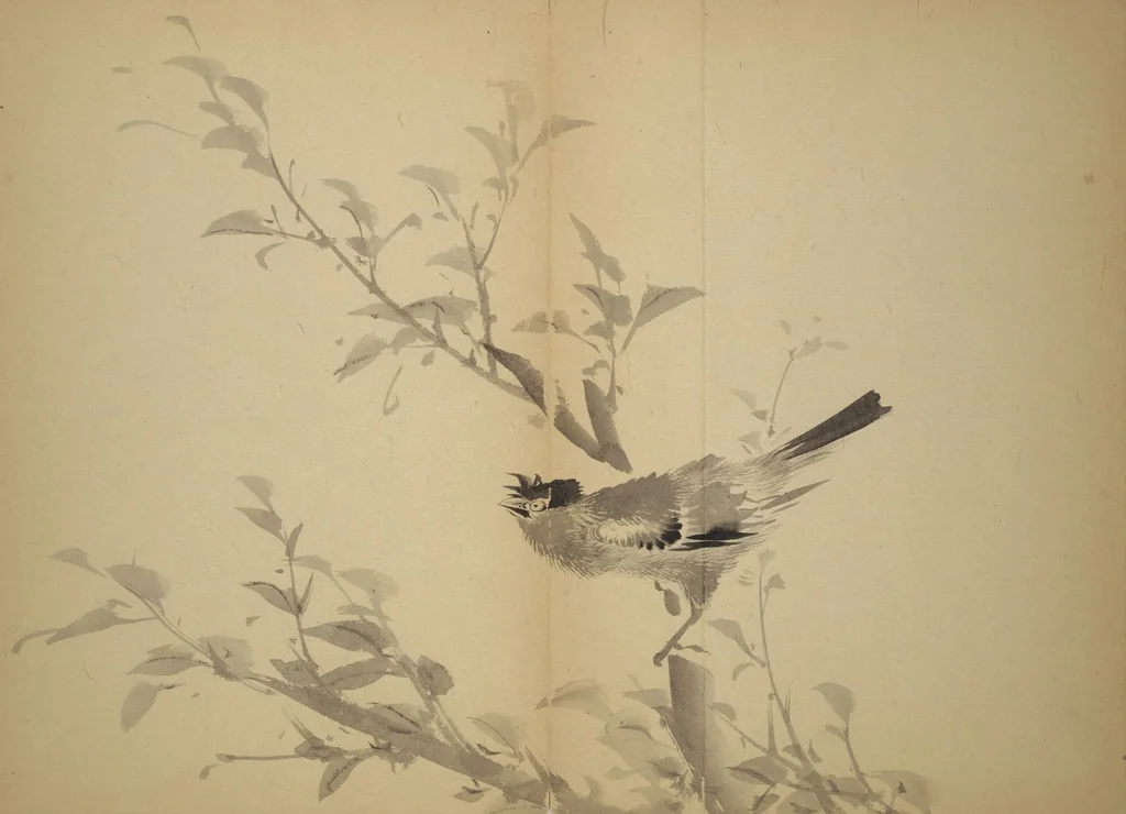 An illustration from Untitled Album of Seventeen Sketches of Birds, Flowers and Landscapes, leaf 14