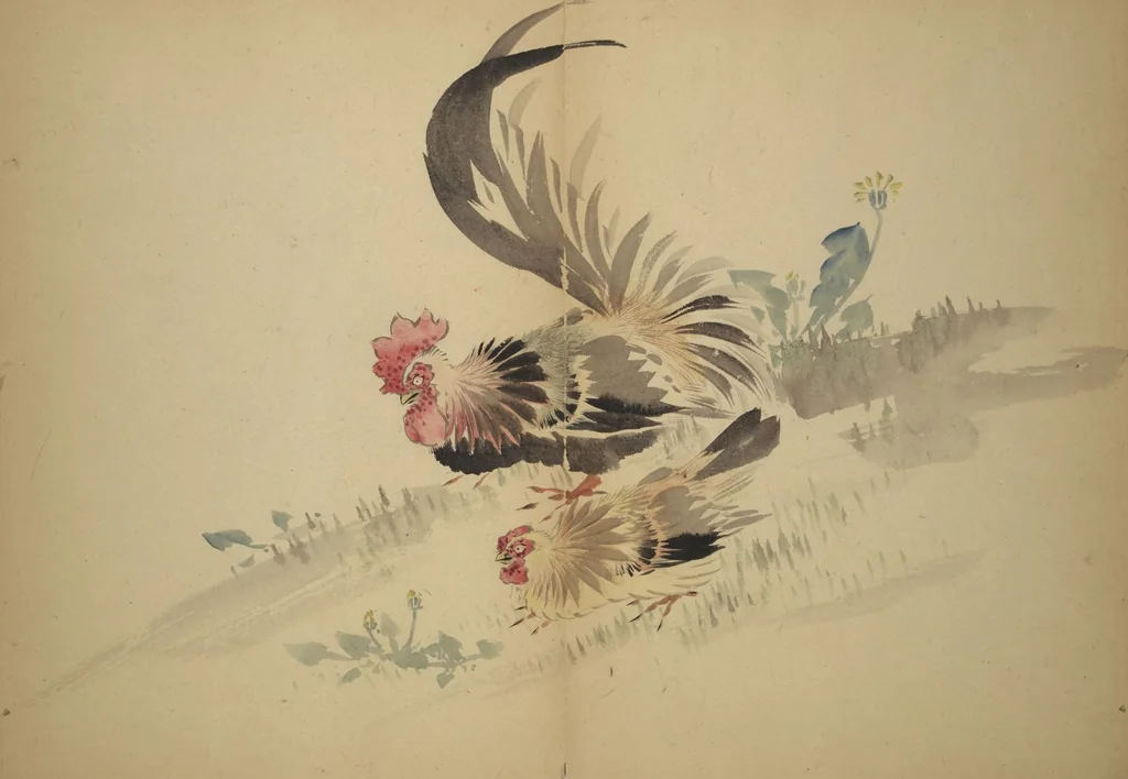 An illustration from Untitled Album of Seventeen Sketches of Birds, Flowers and Landscapes, leaf 15
