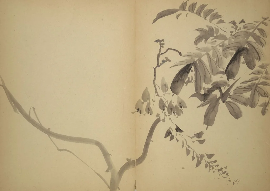 An illustration from Untitled Album of Seventeen Sketches of Birds, Flowers and Landscapes, leaf 16