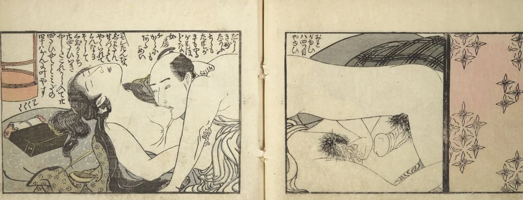 An illustration from Untitled Book of Erotica (Shunga), 1798, leaf 11