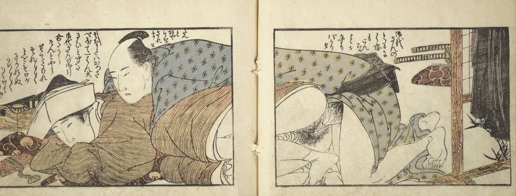 An illustration from Untitled Book of Erotica (Shunga), 1798, leaf 12