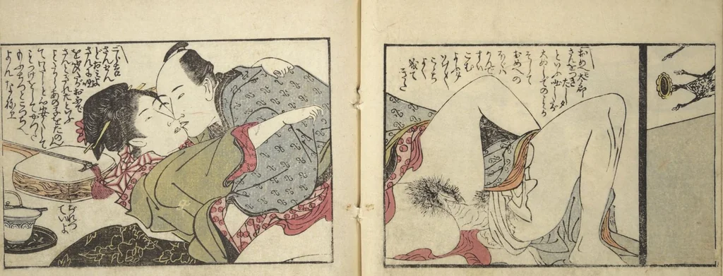 An illustration from Untitled Book of Erotica (Shunga), 1798, leaf 14