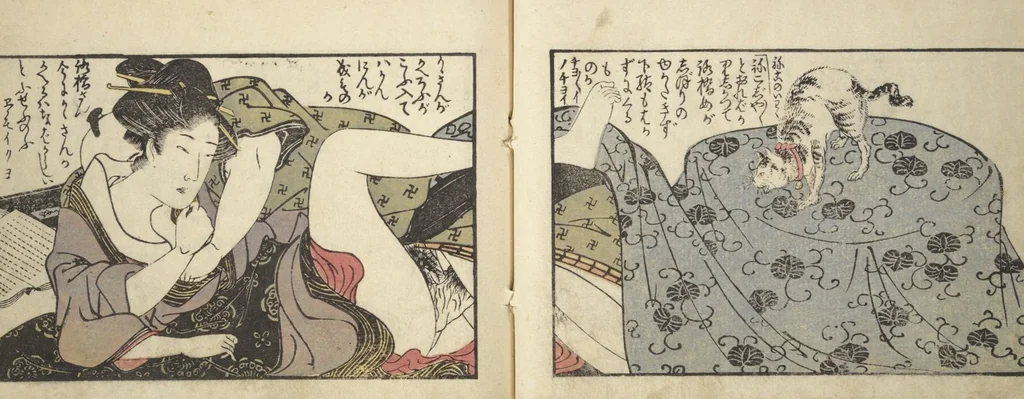An illustration from Untitled Book of Erotica (Shunga), 1798, leaf 15