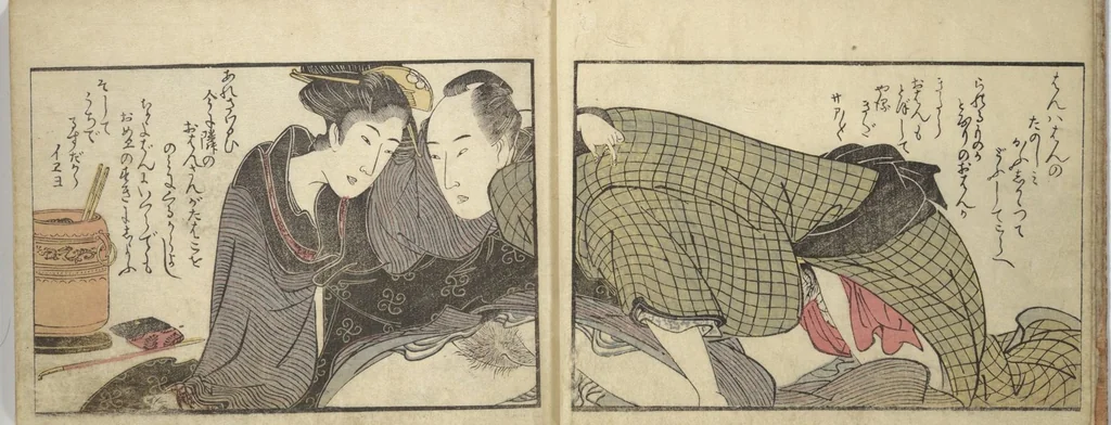 An illustration from Untitled Book of Erotica (Shunga), 1798, leaf 5