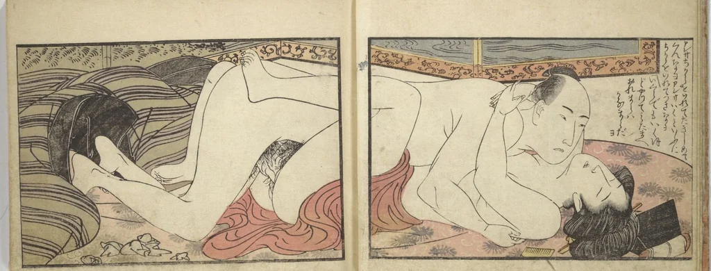 An illustration from Untitled Book of Erotica (Shunga), 1798, leaf 6