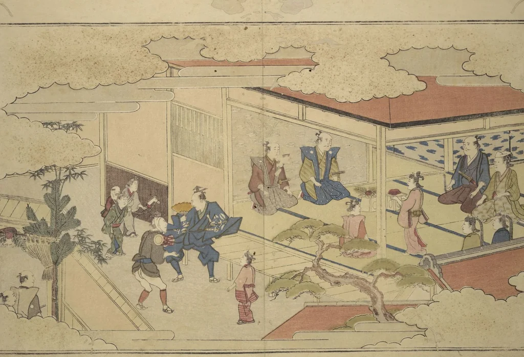 An illustration from The Young God Ebisu (Waka ebisu), 1789, leaf 4