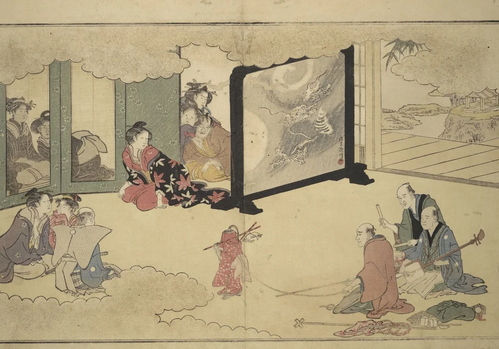 An illustration from The Young God Ebisu (Waka ebisu), 1789, leaf 7