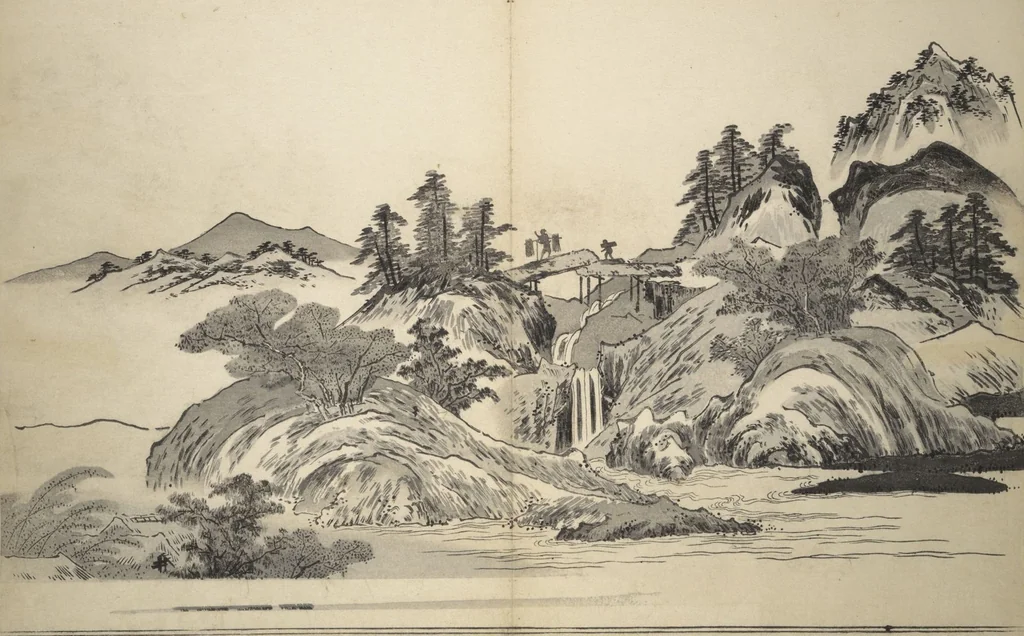 An illustration from Moon-Mad Monk (Kyōgetsubō), 1789, leaf 6