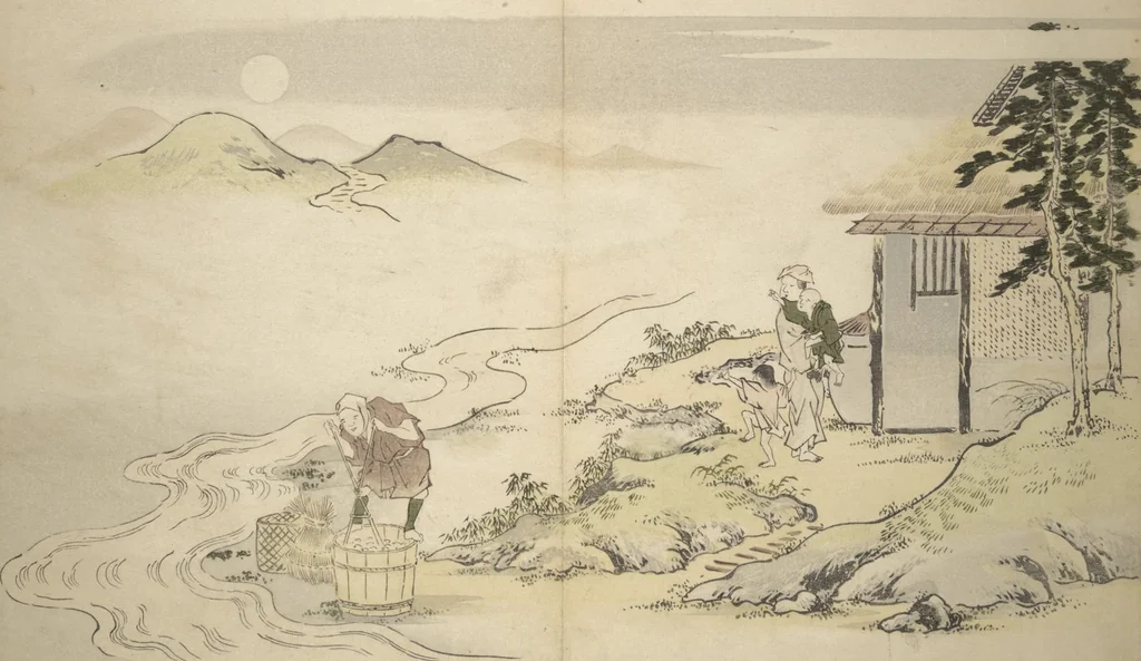 An illustration from Moon-Mad Monk (Kyōgetsubō), 1789, leaf 8