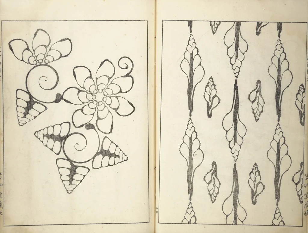 An illustration from Shell Motifs (Kaigara dammen zuan), 1913, leaf 19