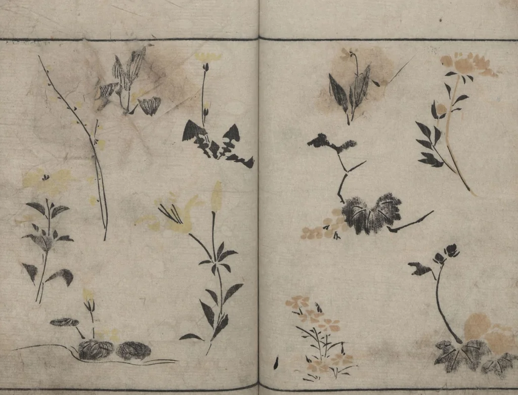 An illustration from Abbreviated Drawing Styles (Ryakuga shiki 略画式 (人物) (Figures), 1795, leaf 24