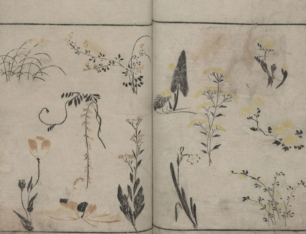 An illustration from Abbreviated Drawing Styles (Ryakuga shiki 略画式 (人物) (Figures), 1795, leaf 25