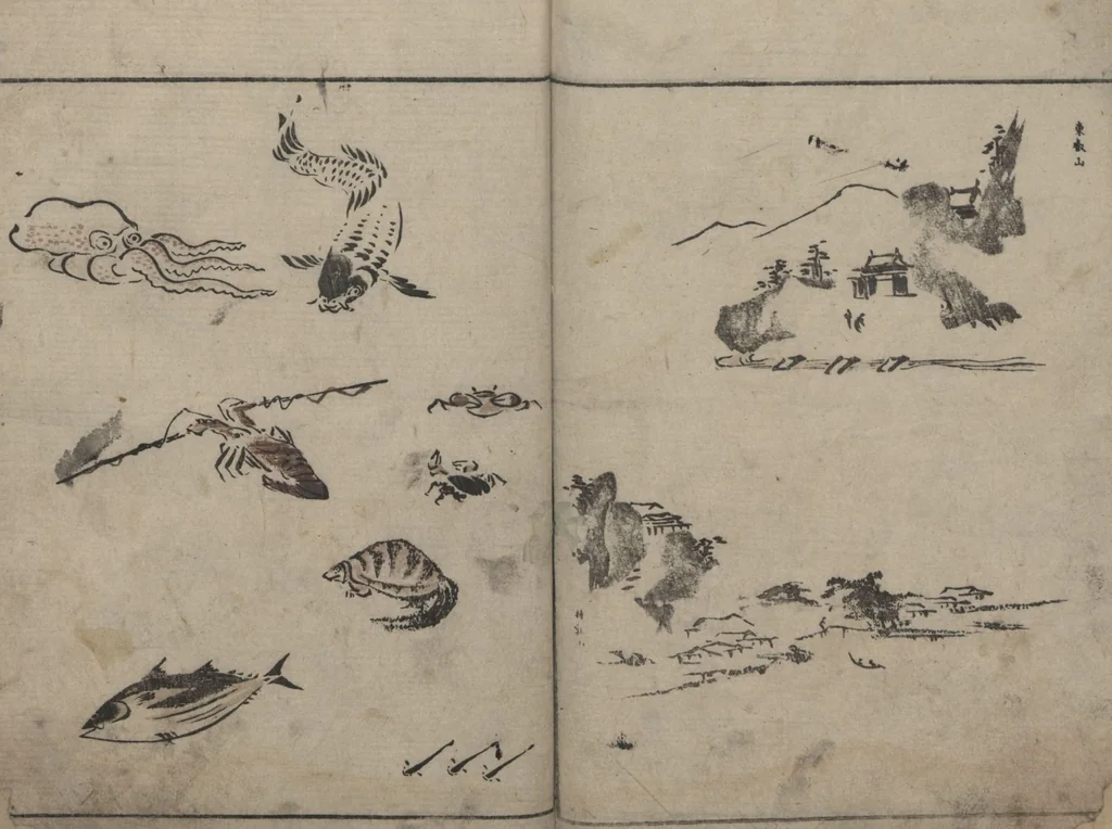 An illustration from Abbreviated Drawing Styles (Ryakuga shiki 略画式 (人物) (Figures), 1795, leaf 29